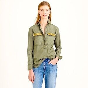 JCrew Pullover Blouse with Beading